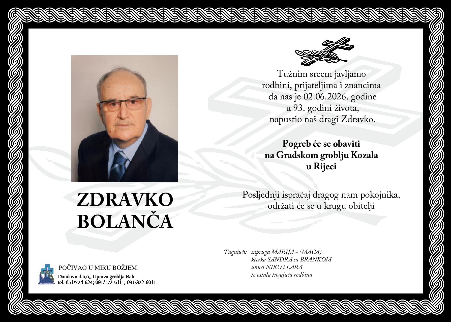 ZDRAVKO BOLANČA