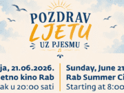 POZDRAV LJETU UZ PJESMU – glazbena večer u Ljetnom kinu Rab