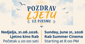 POZDRAV LJETU UZ PJESMU – glazbena večer u Ljetnom kinu Rab