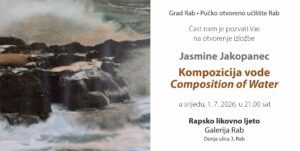 Izložba koja spaja fotografiju i crtež: “Kompozicija vode” Jasmine Jakopanec u Galeriji Rab