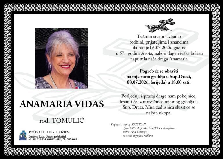 ANAMARIA VIDAS rođ. Tomulić