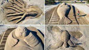 “Sredozemna medvjedica” pobijedila na 15. Festivalu skulptura u pijesku na Rajskoj plaži