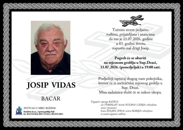 JOSIP VIDAS – Bacar