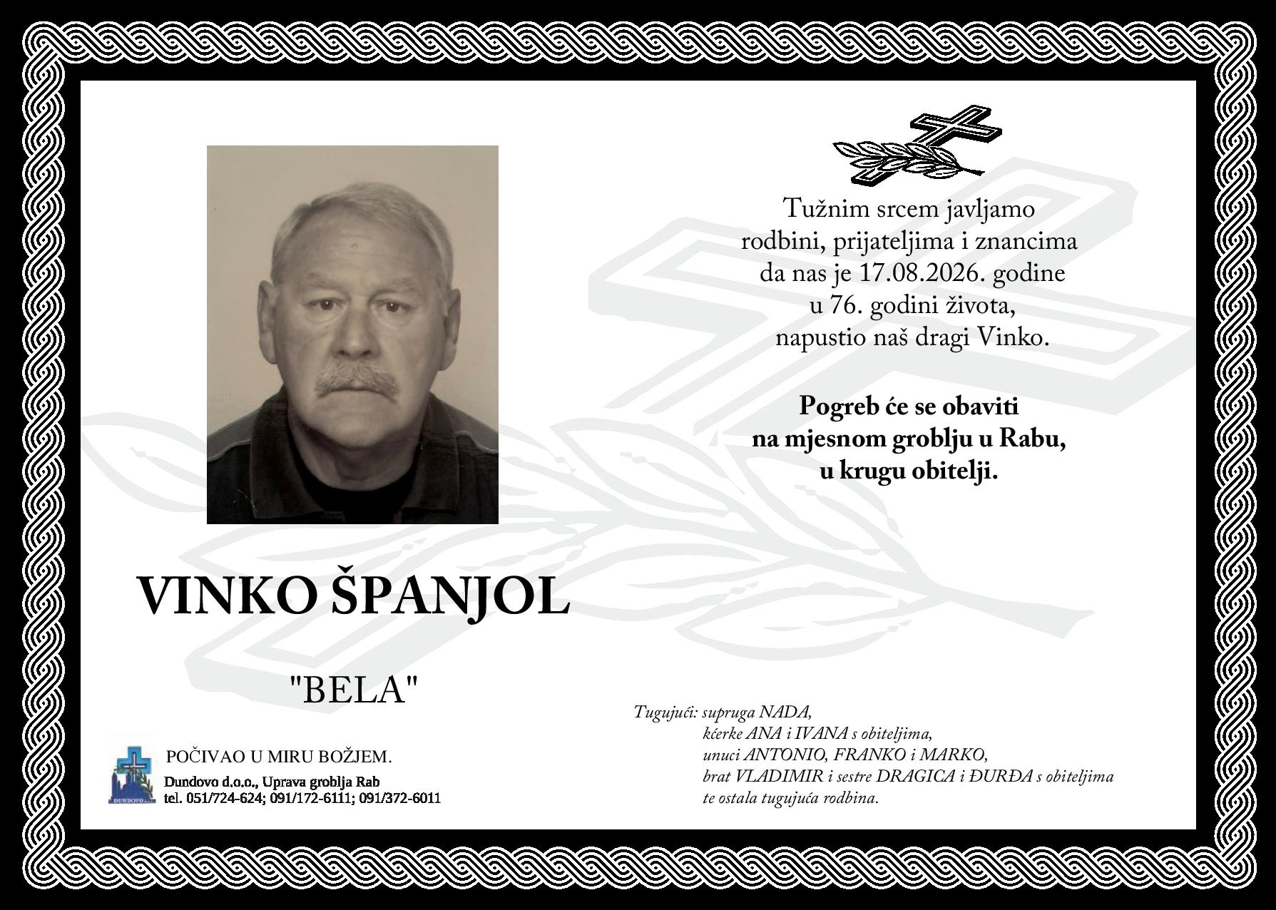 VINKO ŠPANJOL – BELA