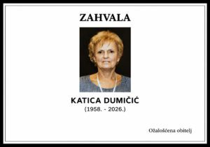 Obiteljska zahvala – Katica Dumičić (1958. – 2026.)