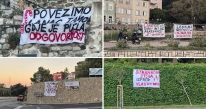 Uoči velikog prosvjeda za Liku jutros na Rabu osvanuli transparenti podrške