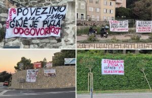 Uoči velikog prosvjeda za Liku jutros na Rabu osvanuli transparenti podrške