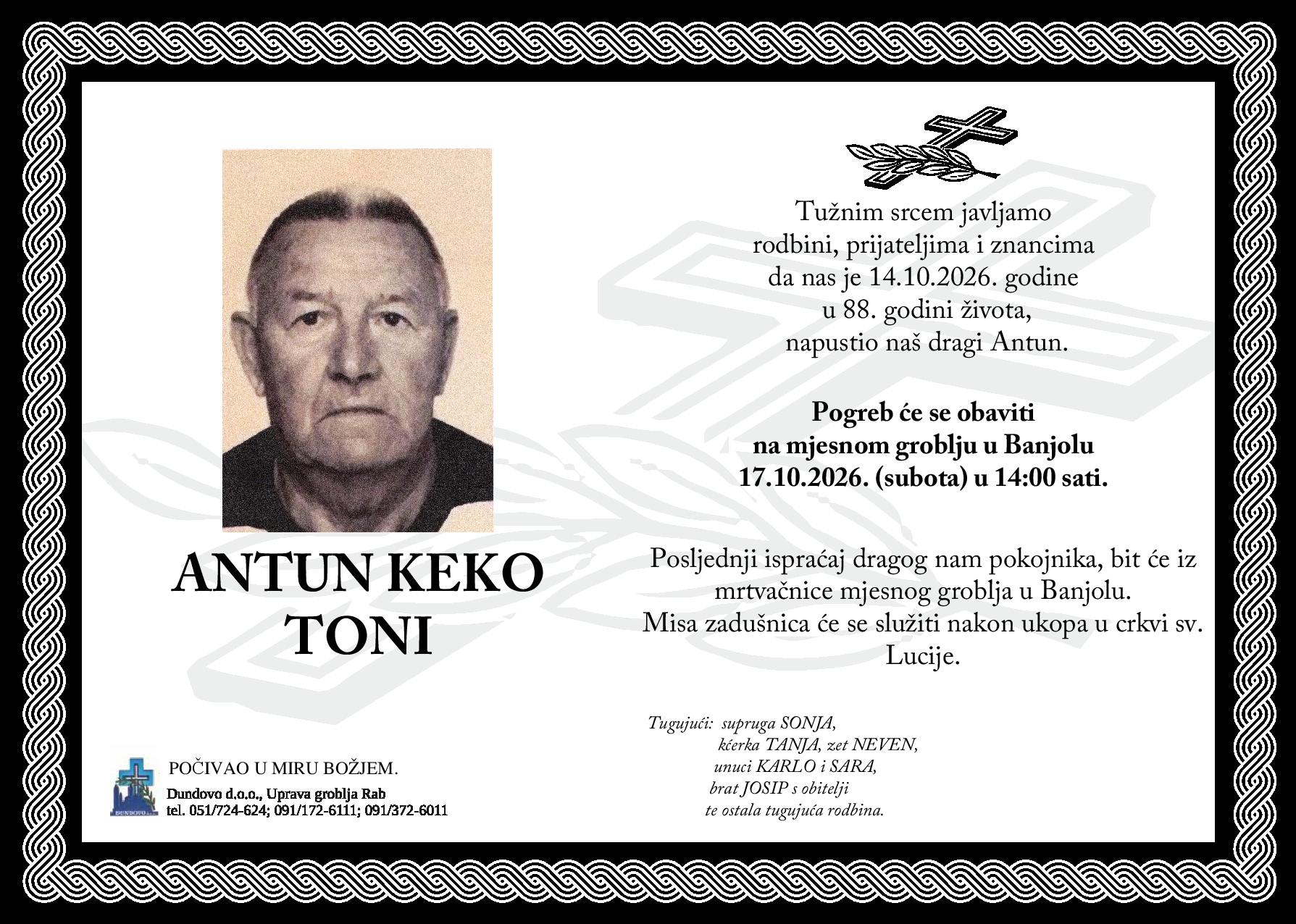 ANTUN KEKO – TONI