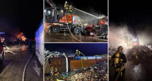 FOTO | Noćni požar u sortirnici Sorinj gasilo 15 vatrogasaca, stanje je pod kontrolom