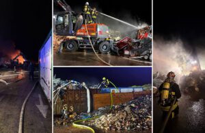 FOTO | Noćni požar u sortirnici Sorinj gasilo 15 vatrogasaca, stanje je pod kontrolom